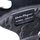 Salvatore Ferragamo Gancini Shoulder Bag Leather Black Silver Auth bs35252-12