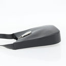 Salvatore Ferragamo Gancini Shoulder Bag Leather Black Silver Auth bs35252-3