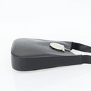 Salvatore Ferragamo Gancini Shoulder Bag Leather Black Silver Auth bs35252-4