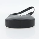 Salvatore Ferragamo Gancini Shoulder Bag Leather Black Silver Auth bs35252-5