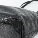 Salvatore Ferragamo Gancini Tote Bag Patent leather Black Silver Auth bs35253-9