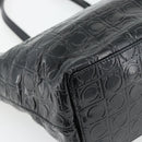 Salvatore Ferragamo Gancini Tote Bag Patent leather Black Silver Auth bs35253-14