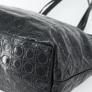 Salvatore Ferragamo Gancini Tote Bag Patent leather Black Silver Auth bs35253-15