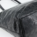 Salvatore Ferragamo Gancini Tote Bag Patent leather Black Silver Auth bs35253-16