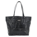 Salvatore Ferragamo Gancini Tote Bag Patent leather Black Silver Auth bs35253-13