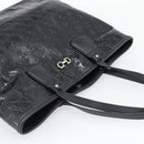 Salvatore Ferragamo Gancini Tote Bag Patent leather Black Silver Auth bs35253-6