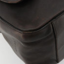 PRADA Schoudertas Leer Bruin Zilver Auth bs35255-14