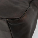 PRADA Schoudertas Leer Bruin Zilver Auth bs35255-15