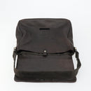 PRADA Schoudertas Leer Bruin Zilver Auth bs35255-10