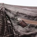 PRADA Schoudertas Leer Bruin Zilver Auth bs35255-21