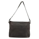 PRADA Schoudertas Leer Bruin Zilver Auth bs35255-13