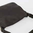 PRADA Schoudertas Leer Bruin Zilver Auth bs35255-6