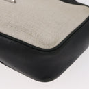 SAINT LAURENT Umhängetasche beschichtete Canvas Silber Beige Original bs35257-15