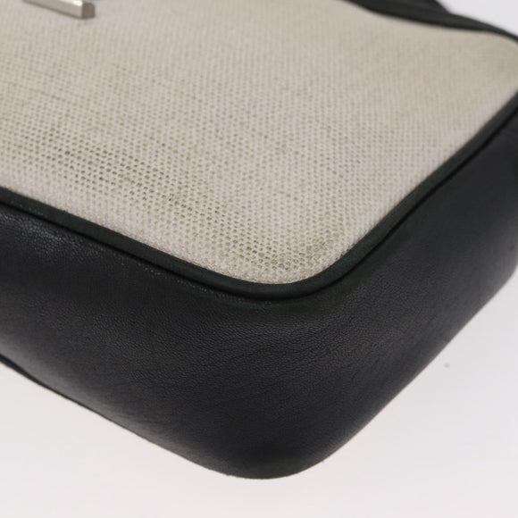 SAINT LAURENT Umhängetasche beschichtete Canvas Silber Beige Original bs35257
