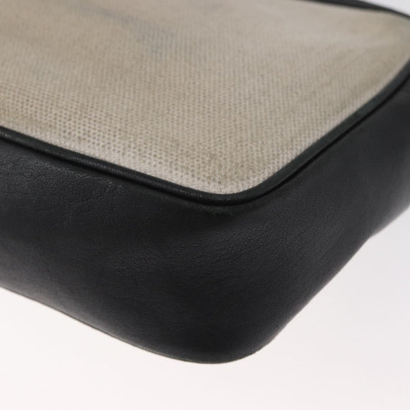 SAINT LAURENT Umhängetasche beschichtete Canvas Silber Beige Original bs35257