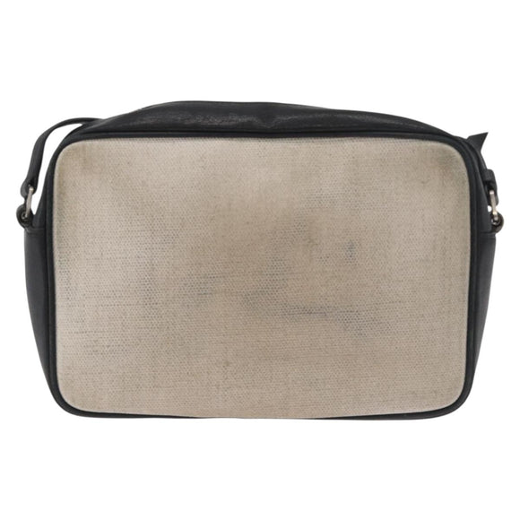 SAINT LAURENT Umhängetasche beschichtete Canvas Silber Beige Original bs35257