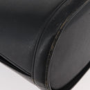 VALENTINO Shoulder Bag Leather Black Gold Auth bs35258-9