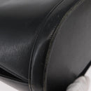 VALENTINO Shoulder Bag Leather Black Gold Auth bs35258-15