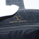 VALENTINO Shoulder Bag Leather Black Gold Auth bs35258-18