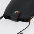 VALENTINO Shoulder Bag Leather Black Gold Auth bs35258-6