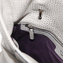 BVLGARI Hand Bag Leather 2way Silver Auth bs35260A-24