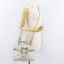 BVLGARI Hand Bag Leather 2way Silver Auth bs35260A-27