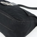 FENDI Mamma Baguette Shoulder Bag Jersey Black Silver Auth bs35262-9