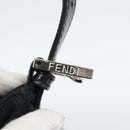FENDI Mamma Baguette Shoulder Bag Jersey Black Silver Auth bs35262-10