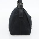 FENDI Mamma Baguette Shoulder Bag Jersey Black Silver Auth bs35262-3