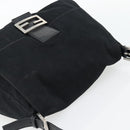 FENDI Mamma Baguette Shoulder Bag Jersey Black Silver Auth bs35262-6