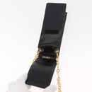 Gianni Versace Chain Shoulder Pouch Patent leather Black Gold Auth bs35263-15