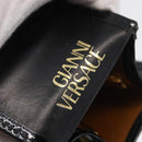 Gianni Versace Chain Shoulder Pouch Patent leather Black Gold Auth bs35263-16