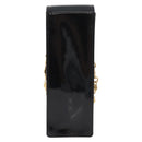 Gianni Versace Chain Shoulder Pouch Patent leather Black Gold Auth bs35263-3
