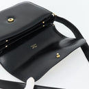 CELINE Horse Carriage Shoulder Bag Leather Black Gold Auth bs35269-18