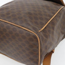 CELINE Macadam Canvas Backpack PVC Leather Brown Gold Auth bs35270-12