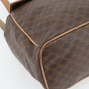 CELINE Macadam Canvas Backpack PVC Leather Brown Gold Auth bs35270-13