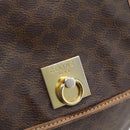 CELINE Macadam Canvas Backpack PVC Leather Brown Gold Auth bs35270-16
