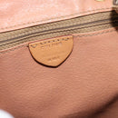 CELINE Macadam Canvas Backpack PVC Leather Brown Gold Auth bs35270-17