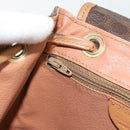 CELINE Macadam Canvas Backpack PVC Leather Brown Gold Auth bs35270-21