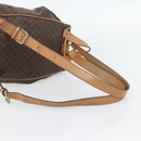 CELINE Macadam Canvas Backpack PVC Leather Brown Gold Auth bs35270-9
