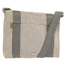 HERMES New Fourre Tout Bassas PM Shoulder Bag Cotton Gray Silver Auth bs35271-1