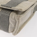 HERMES New Fourre Tout Bassas PM Shoulder Bag Cotton Gray Silver Auth bs35271-11