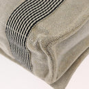 HERMES New Fourre Tout Bassas PM Shoulder Bag Cotton Gray Silver Auth bs35271-13