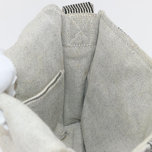 HERMES New Fourre Tout Bassas PM Shoulder Bag Cotton Gray Silver Auth bs35271