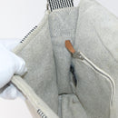 HERMES New Fourre Tout Bassas PM Shoulder Bag Cotton Gray Silver Auth bs35271-19