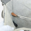 HERMES New Fourre Tout Bassas PM Shoulder Bag Cotton Gray Silver Auth bs35271-20