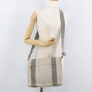 HERMES New Fourre Tout Bassas PM Shoulder Bag Cotton Gray Silver Auth bs35271-23