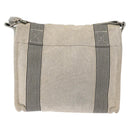 HERMES New Fourre Tout Bassas PM Shoulder Bag Cotton Gray Silver Auth bs35271-3