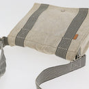 HERMES New Fourre Tout Bassas PM Shoulder Bag Cotton Gray Silver Auth bs35271-6