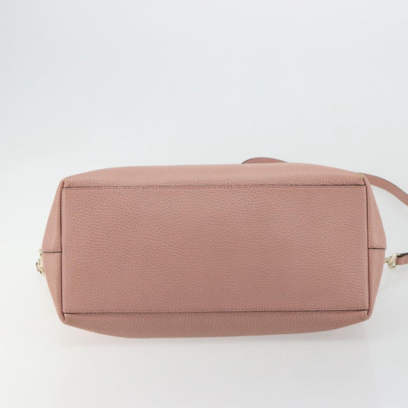 GUCCI Hand Bag Leather 2way Pink Gold 449651 Auth bs35273A